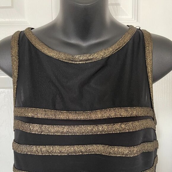 NWT Joseph Ribkoff Black & Gold Elegant Top, size 10 - Picture 2 of 12